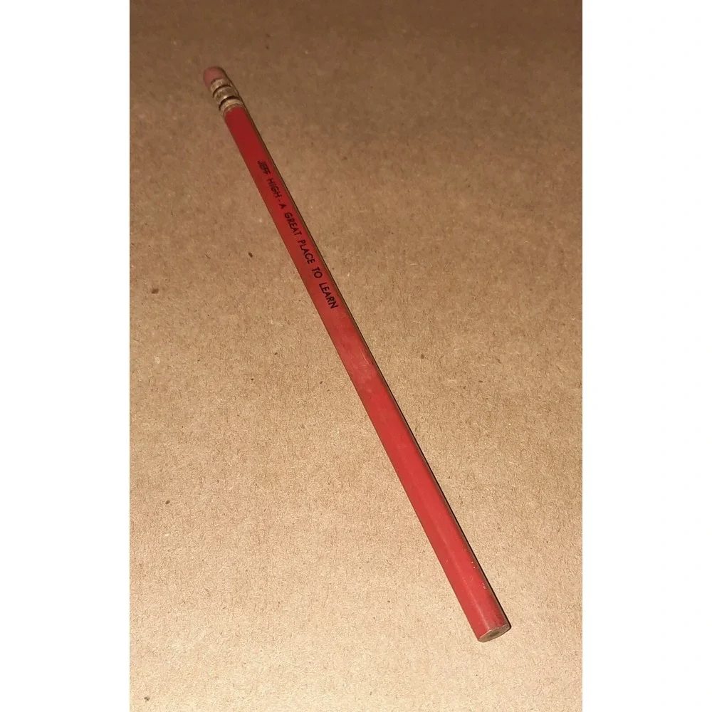 Vintage JEFF HIGH School Red Pencil